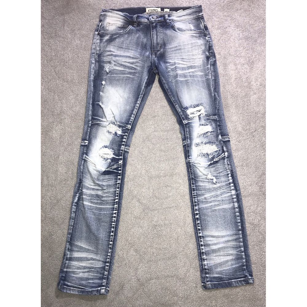 Kids FWRD Denim Jeans  29x30 Cotton Blend Stretch‎ Distressed Size 20